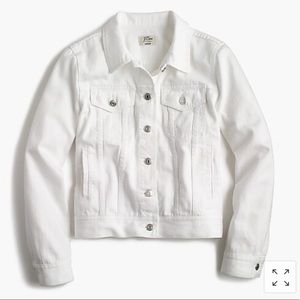 NWT JCrew Petite Denim Jacket in Pure White